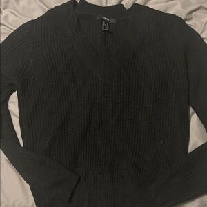Black V-Neck Sweater